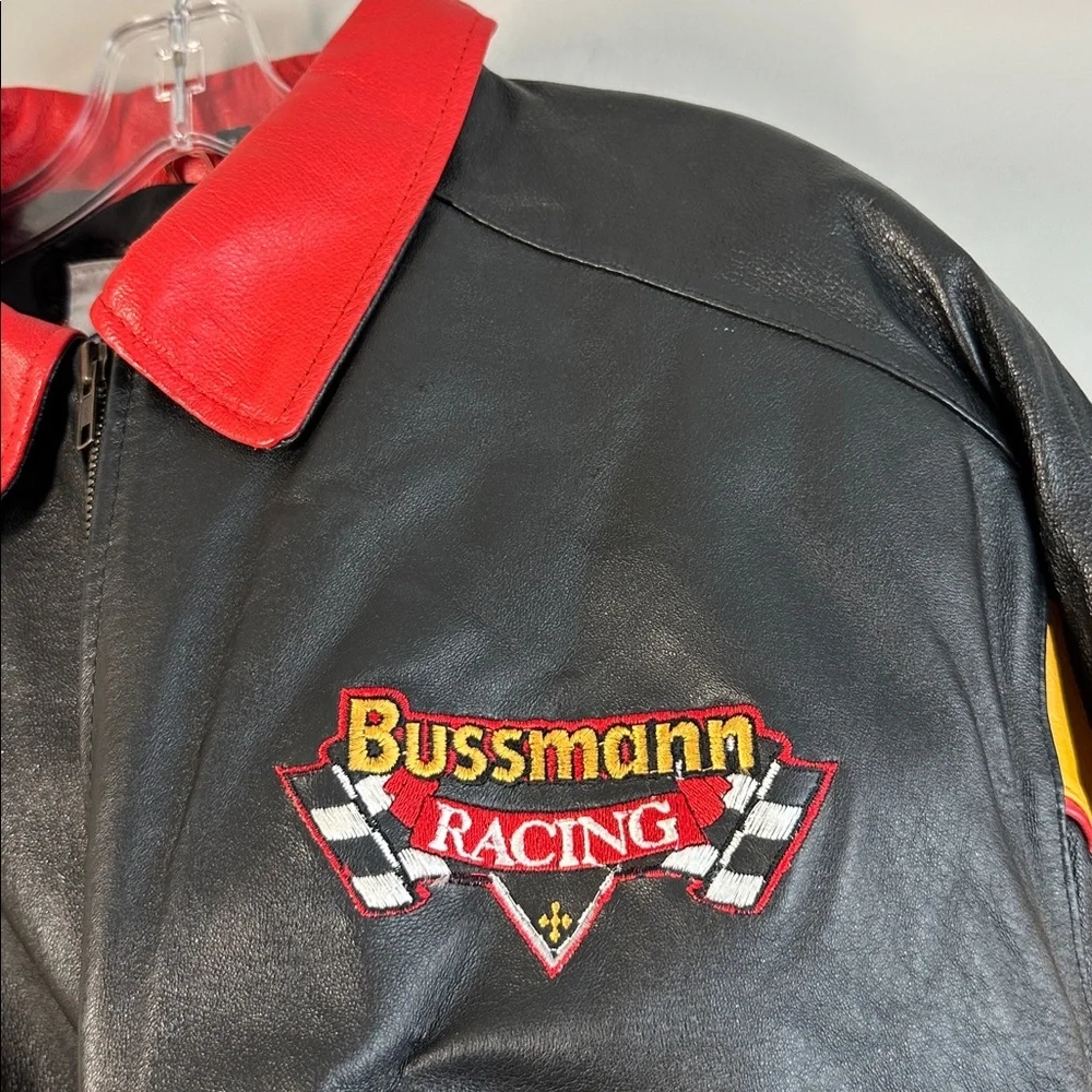 Vintage Bussman Racing Leather Jacket Size‎ L